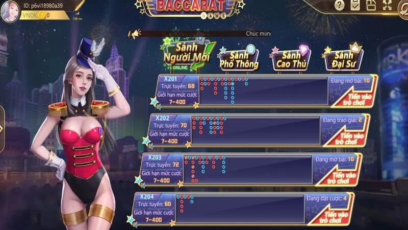 Mô tả thông tin tựa game Baccarat