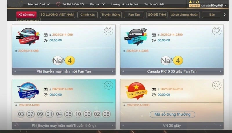 Sản phẩm có mức thưởng lớn